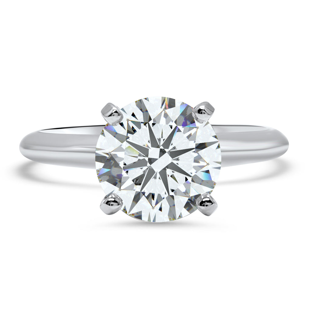 Diamond 4 Prong Solitaire Engagement Ring | 1, 1.5, 2 Carat | IGI Certified F VS2 | 14k White, Yellow, or Rose Gold