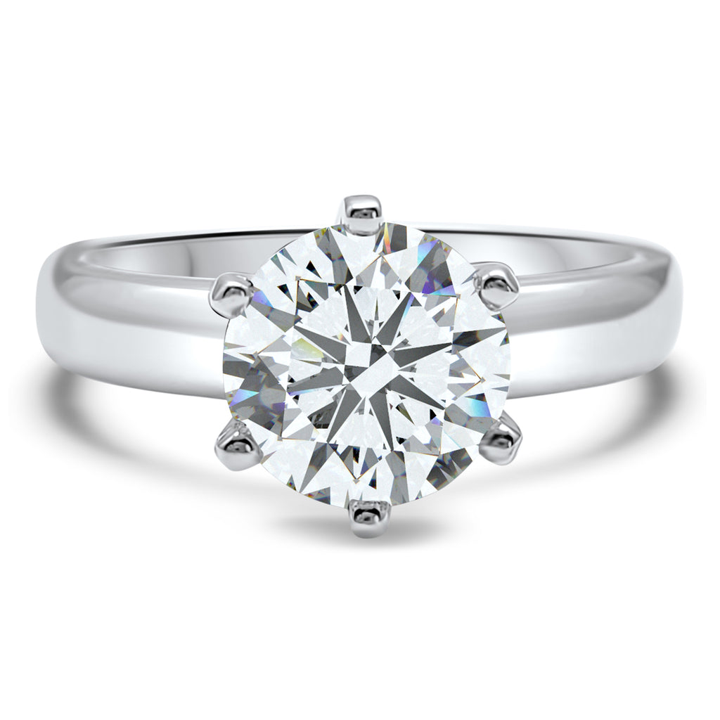Blue Nile Round 1 Ct Certified Diamond Petite Twist Engagement Ring in Platinum, image size:1024x1024