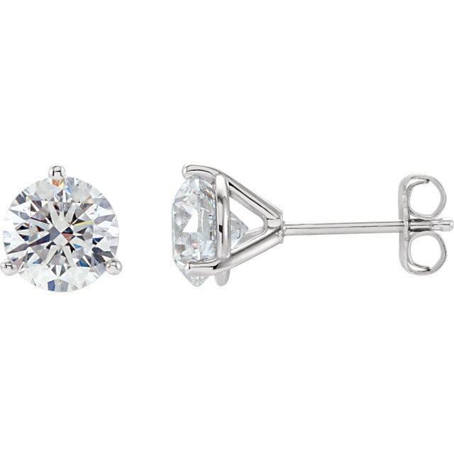 Lab-Grown Diamond Stud Earrings | Eternal Jewelry | 14k Gold | Choice of White, Yellow, or Rose Gold | Sizes: 2ct, 3ct, 4ct, 6ct