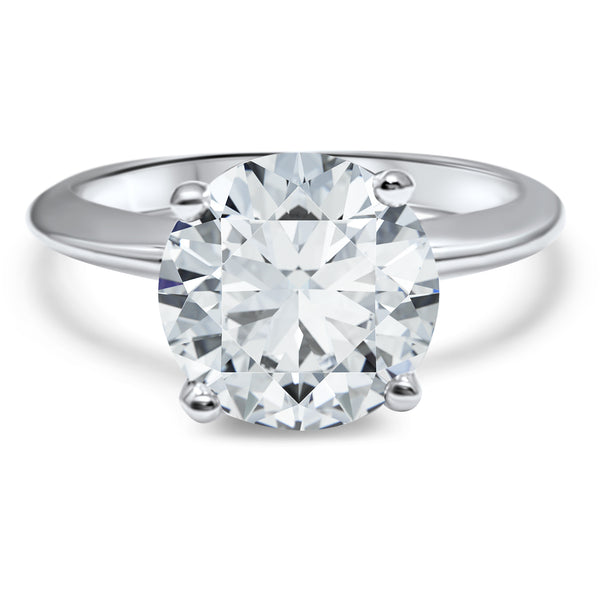 3 Carat Diamond Solitaire Engagement Ring | 4 Prong Classic Design | 14k White, Yellow, or Rose Gold