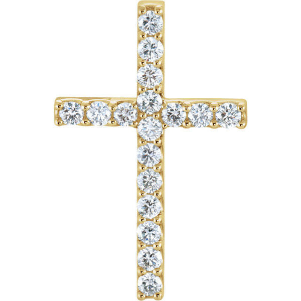 Shop Stunning 14K Gold  Moissanite Cross Pendant  in White, Yellow, or Rose Gold - A Timeless Symbol of Faith