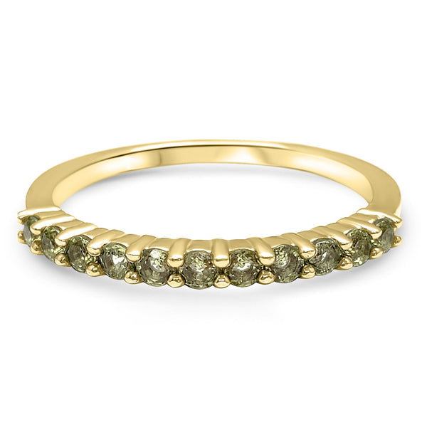 Peridot Ring Micro Pave Band 14k Solid white gold, 14k Solid Rose Gold, 14k Solid Yellow Gold August birthstone leo zodiac ring