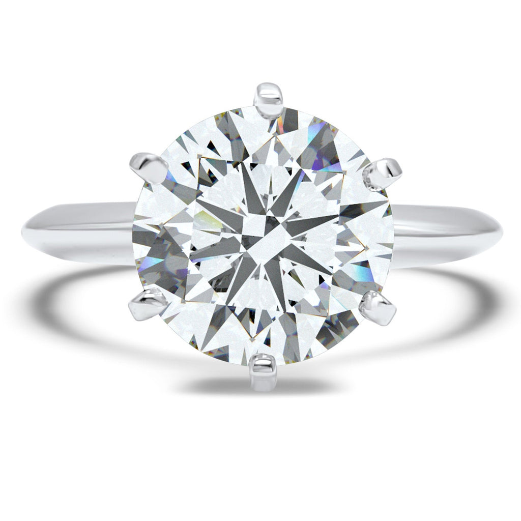 CZ Ring 3 Carat Cubic Zirconia Solitaire Engagement Ring 6 Prong