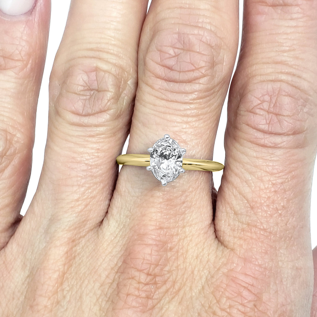 8CT Three Stones Oval Cubic zirconia Engagement Ring. 635R13010 –  DiamondVeneer Fashion